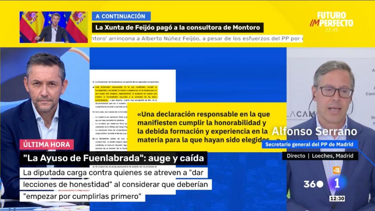 Encontronazo en directo entre Javier Ruiz y Alfonso Serrano a cuenta de Noelia Núñez: