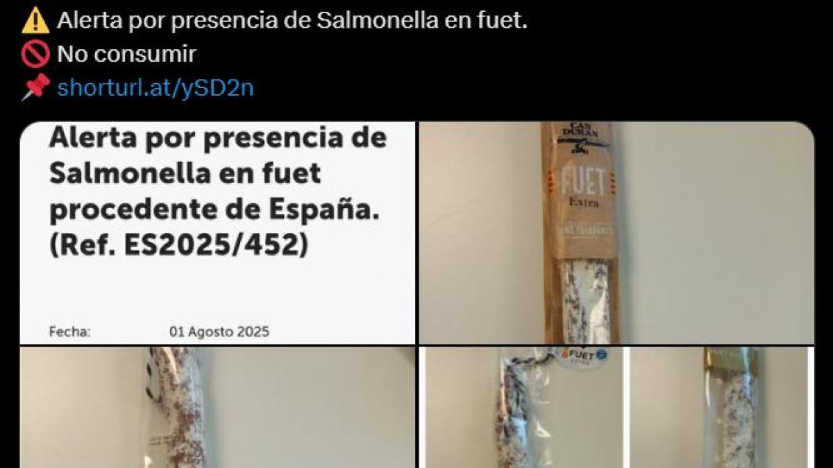 Alerta en un fuet de varias marcas por presencia de salmonella