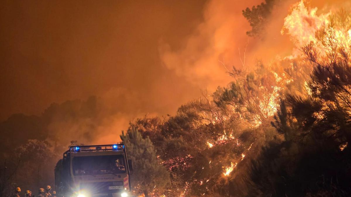 Los incendios de Ávila y Cáceres siguen activos, con especial atención al viento y a los puntos calientes