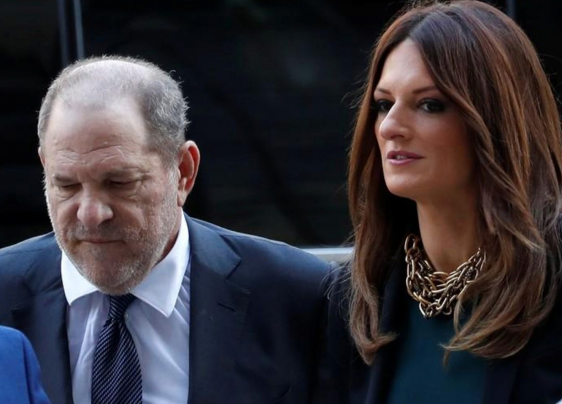 Rotunno (der) junto a su defendido, Weinstein (izq)