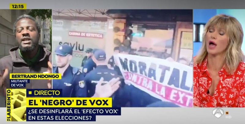 Susanna Griso y 'el negro de Vox' en 'Espejo Público' (Antena 3)