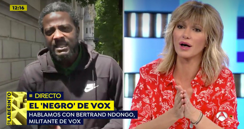 Susanna Griso y 'el negro de Vox' en 'Espejo Público' (Antena 3)