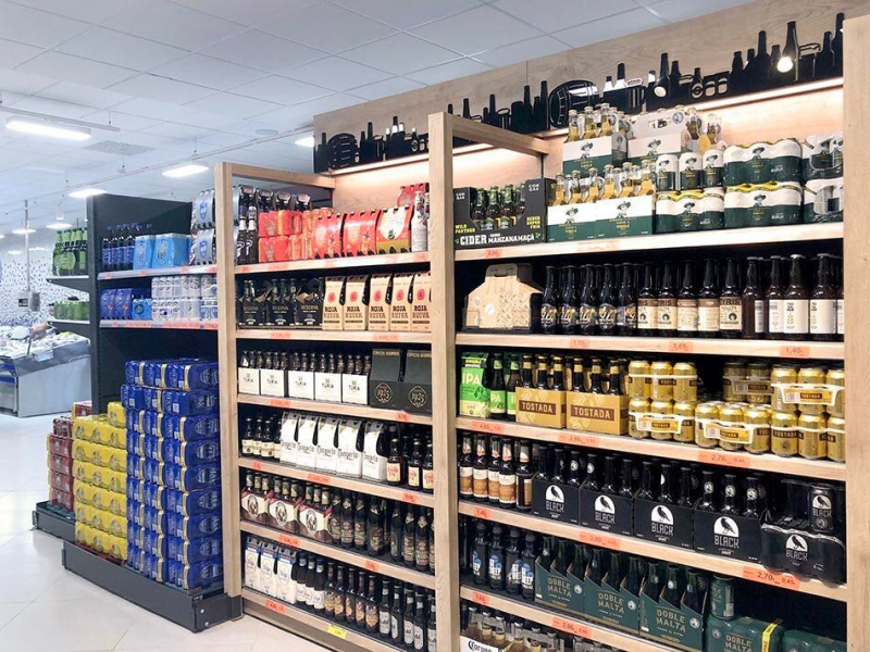 Lineal de cervezas de Mercadona