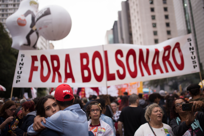 Protestas contra los recortes en Educación del Gobierno de Bolsonaro. Brasilia, 13 de agosto de 2019
