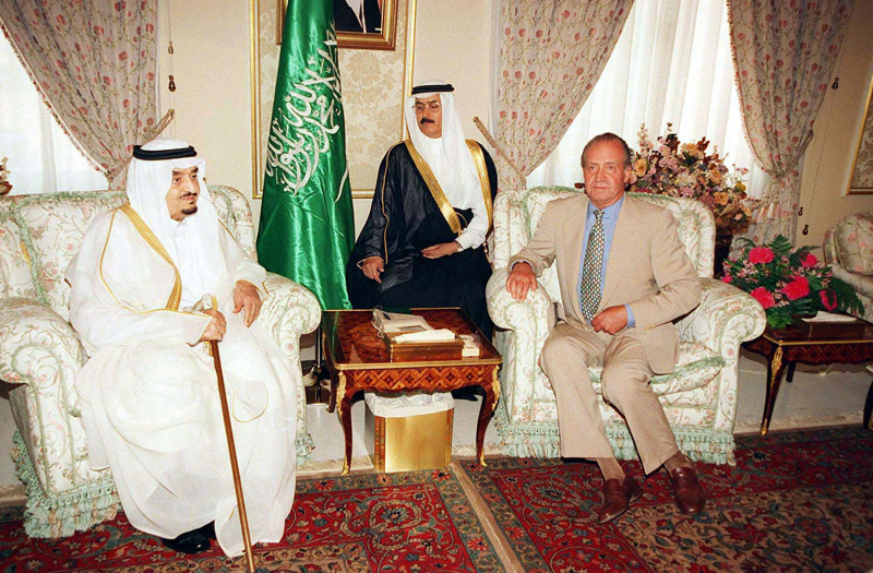 Imagen de archivo del rey Fahd y Juan Carlos I en Marbella
