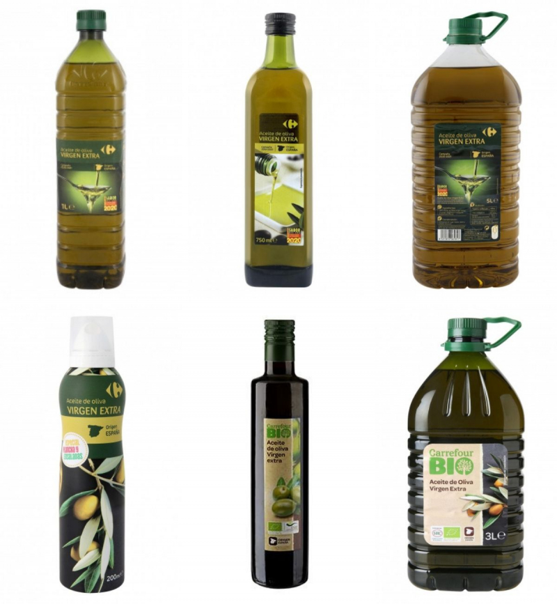 Oferta de aceites de oliva virgen extra de Carrefour.