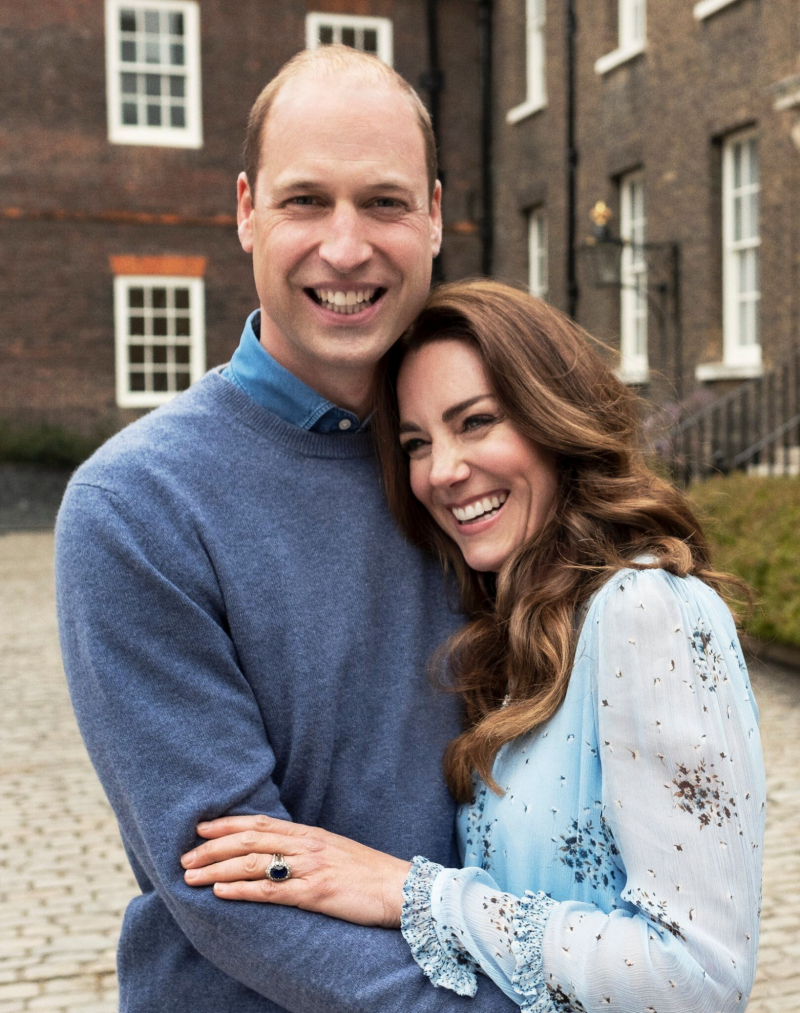 Los duques de Cambridge, fotografiados en su décimo aniversario de boda.