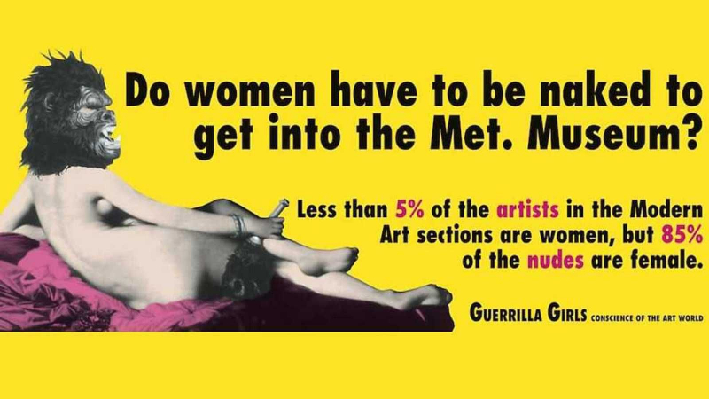 Cartel de protesta del colectivo Guerrilla Girls.