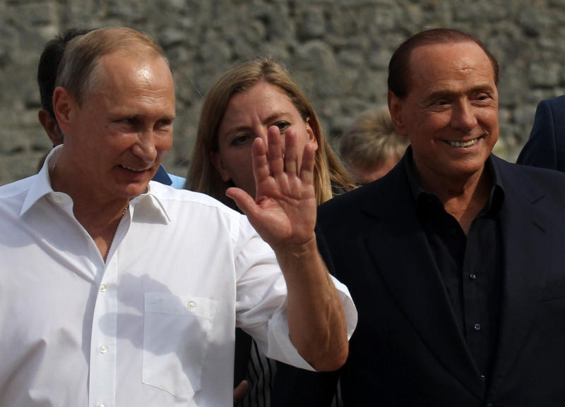 Vladimir Putin y Silivio Berlusconi, juntos en una imagen de archivo.