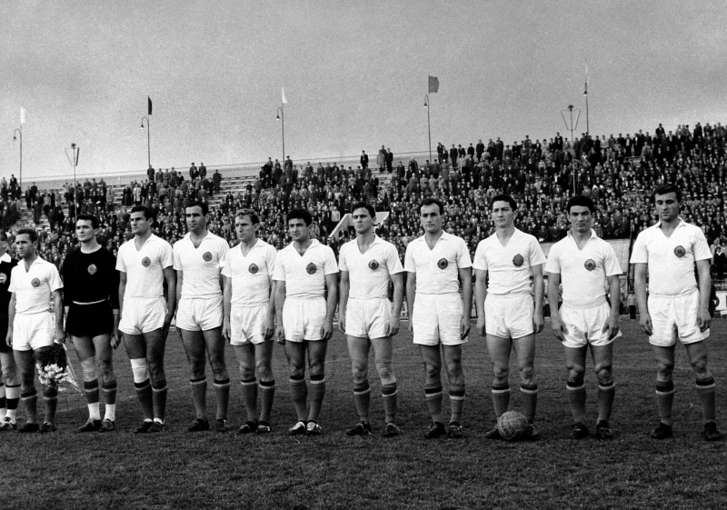 El equipo nacional de Yugoslavia, en el Mundial de Chile 62.