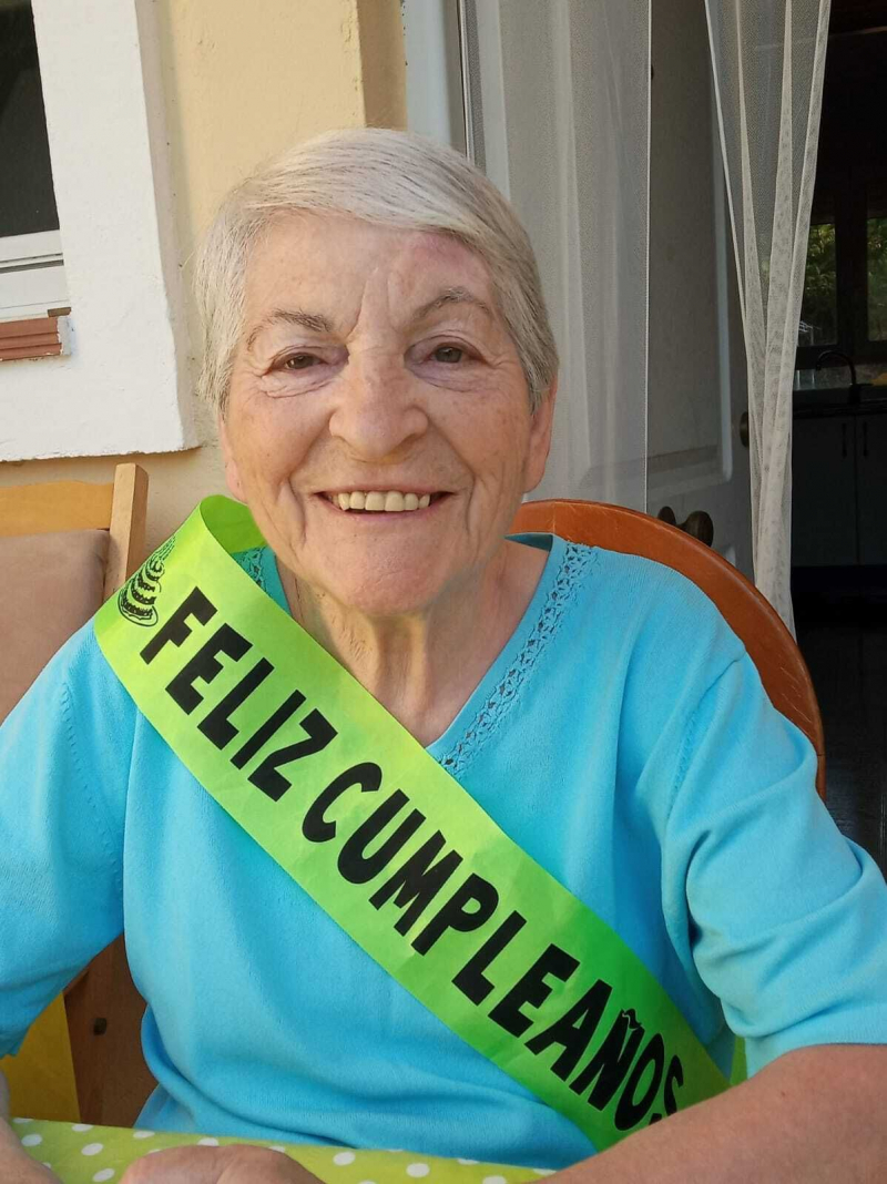 Carmen, el 16 de julio de 2019 en la celebración de su 87 cumpleaños.