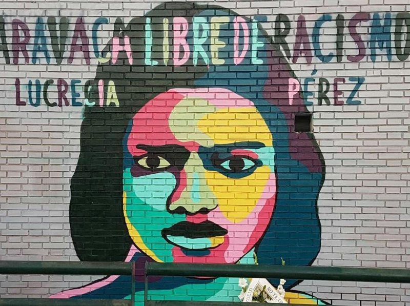 Mural en homenaje a Lucrecia Pérez, en 2019.