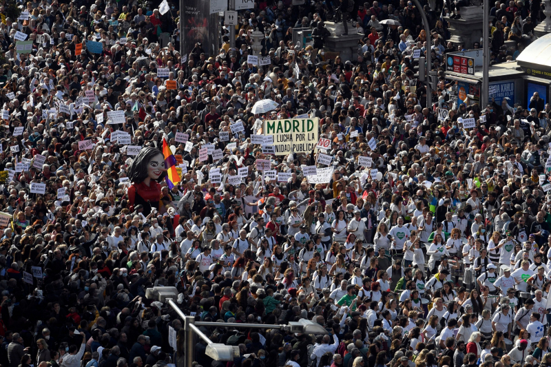 Manifestación del 13 de noviembre en Madrid por la sanidad pública.