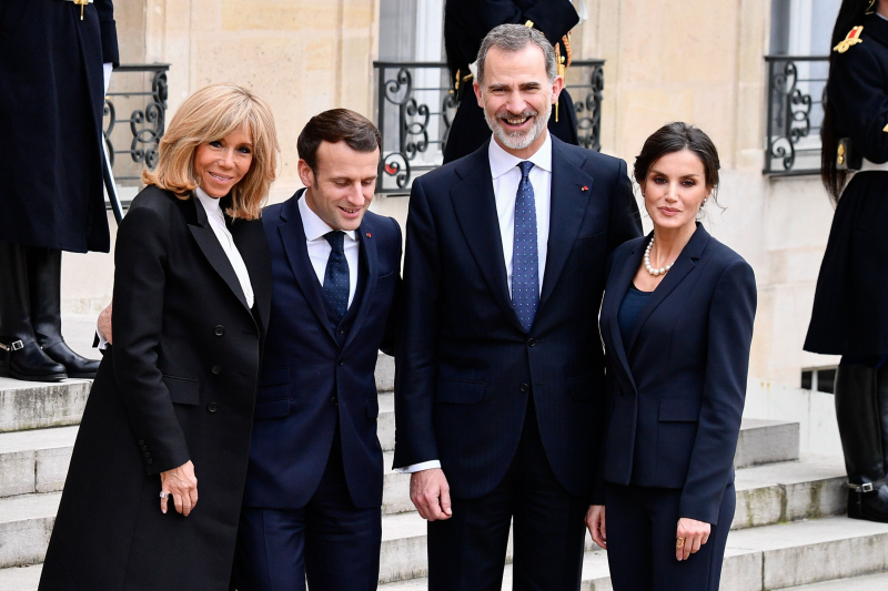 El matrimonio Macron y los reyes de España
