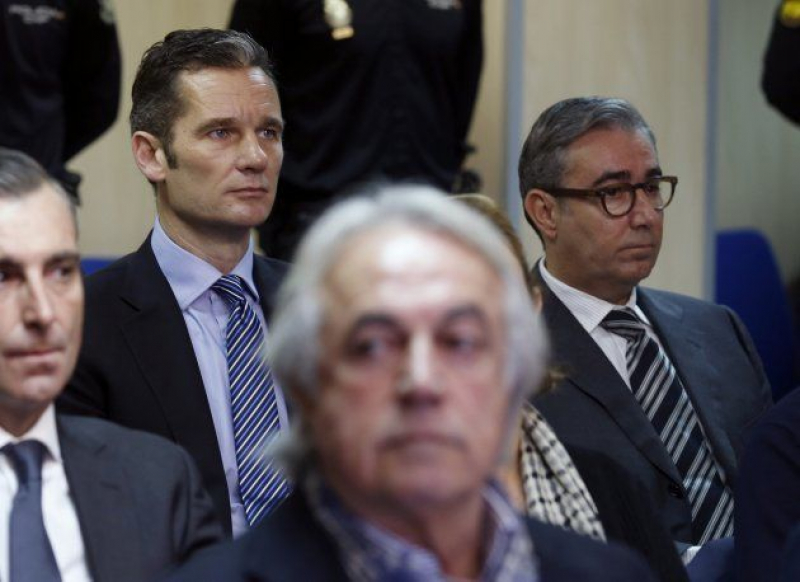 Urdangarin y Torres, durante el juicio en la Audiencia de Palma