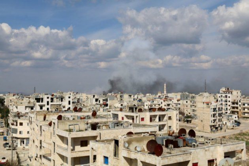 Ataque aéreo en Idlib (Siria)