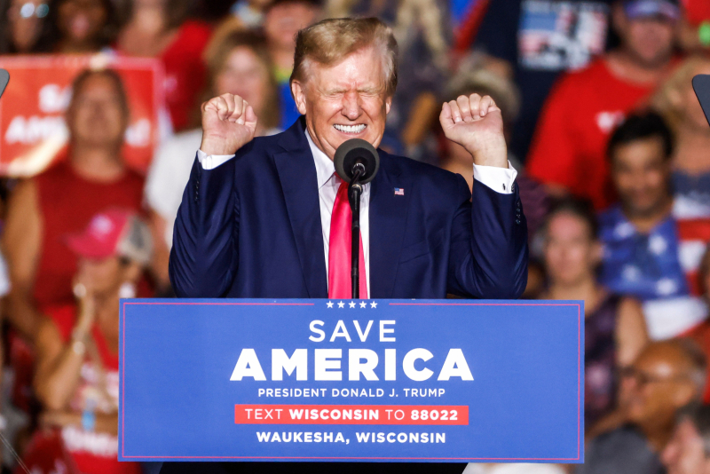 El expresidente estadounidense Donald J. Trump, durante un acto en Wisconsin.
