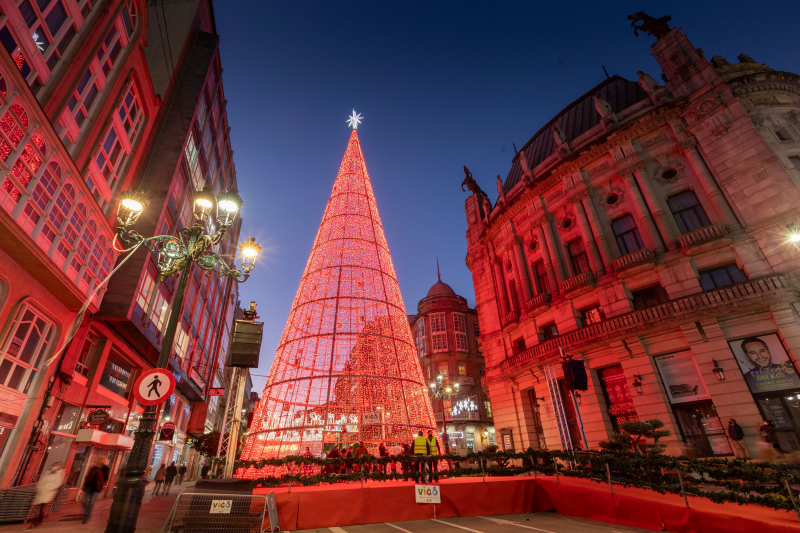 Luces de Navidad de Vigo en 2021.