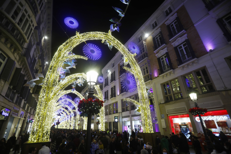 Luces de calle Larios en Málaga.