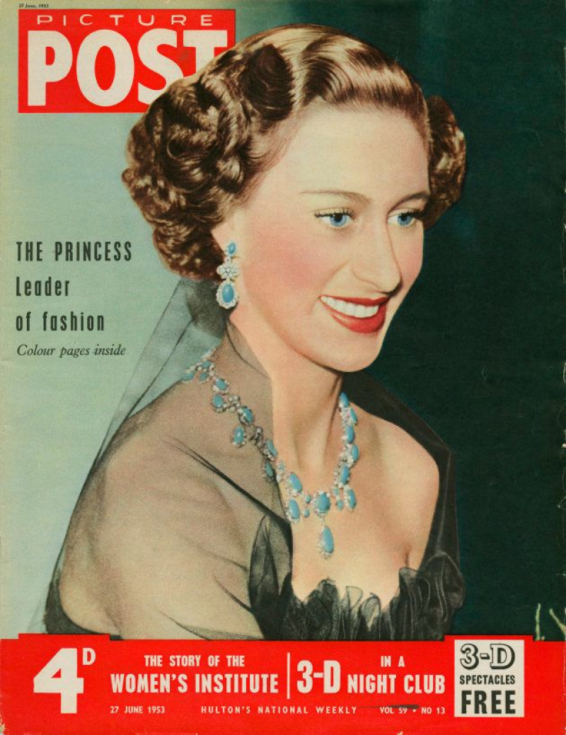 La princesa Margarita en la portada de una revista en junio de 1953.