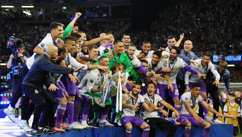 El Real Madrid, celebrando la Champions de 2017.