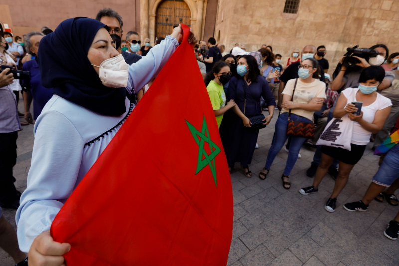 Manifestación contra el racismo y la islamofobia en Mazarrón (Murcia) el pasado 20 de junio, tras el asesinato de Younes Bilal por un exmilitar al grito de "moro de mierda".