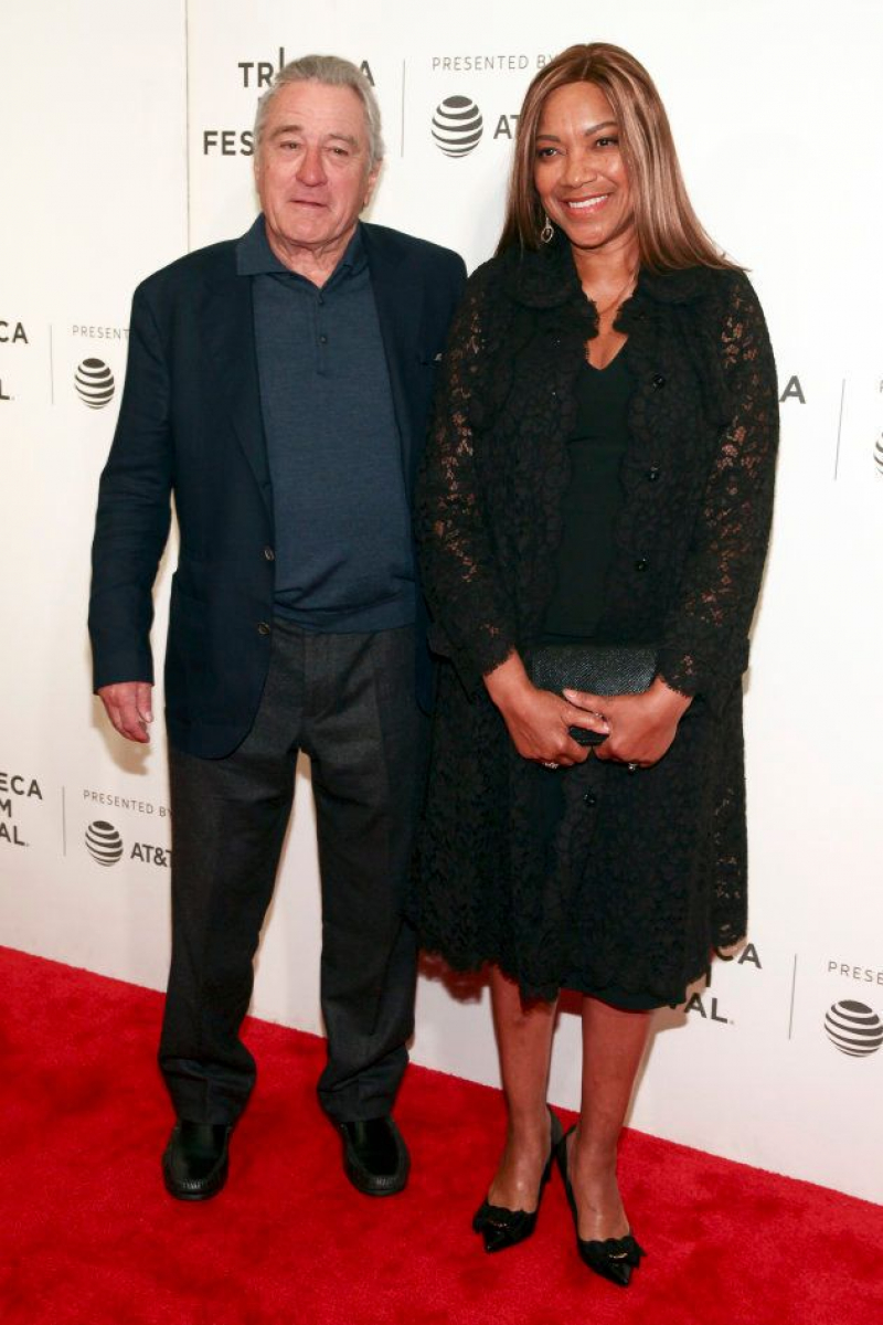 Robert De Niro, left, and Grace Hightower, right, attend a screening of "The Fourth Estate" at the BMCC Tribeca PAC during the 2018 Tribeca Film Festival on Saturday, April 28, 2018, in New York. (Photo by Andy Kropa/Invision/AP)