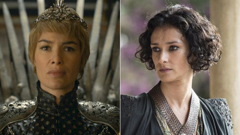 Cersei Lannister en su coronación y Ellaria Sand tras tomar las riendas de Dorne.