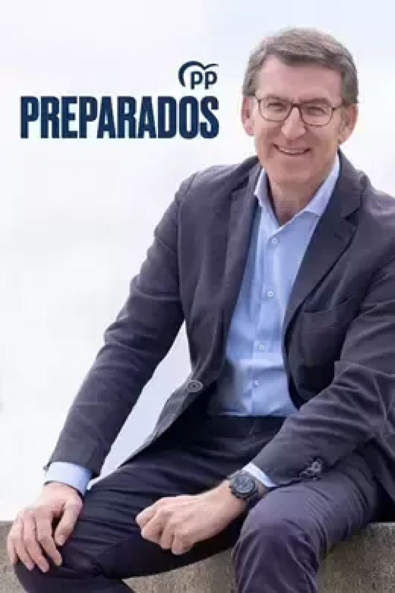 Cartel de presentación de la candidatura de Feijóo a la presidencia del PP.