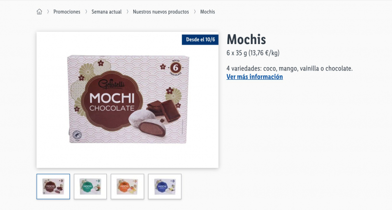 Mochis de chocolate de LIDL.