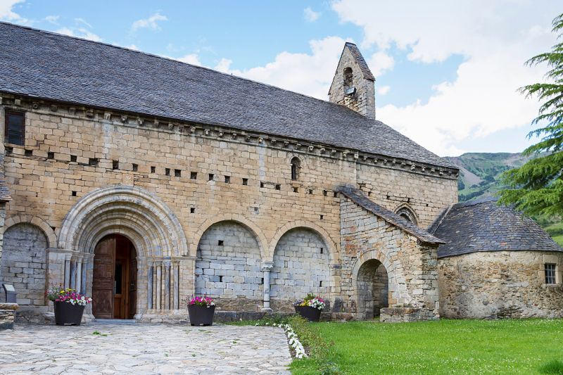 A romanesque church in Salardu town, in Lerida province, Spain, taken in june 2021