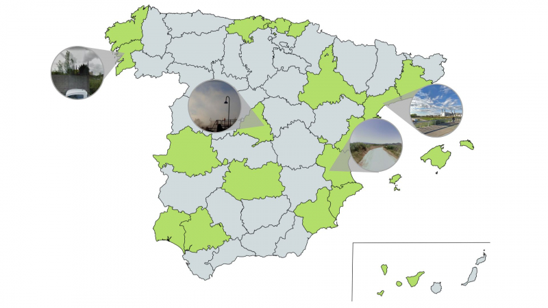 Mapa de olores de España.