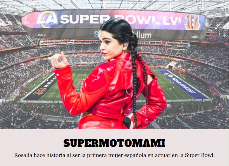 Rosalía hace historia y es la primera española en actuar en la Super Bowl.