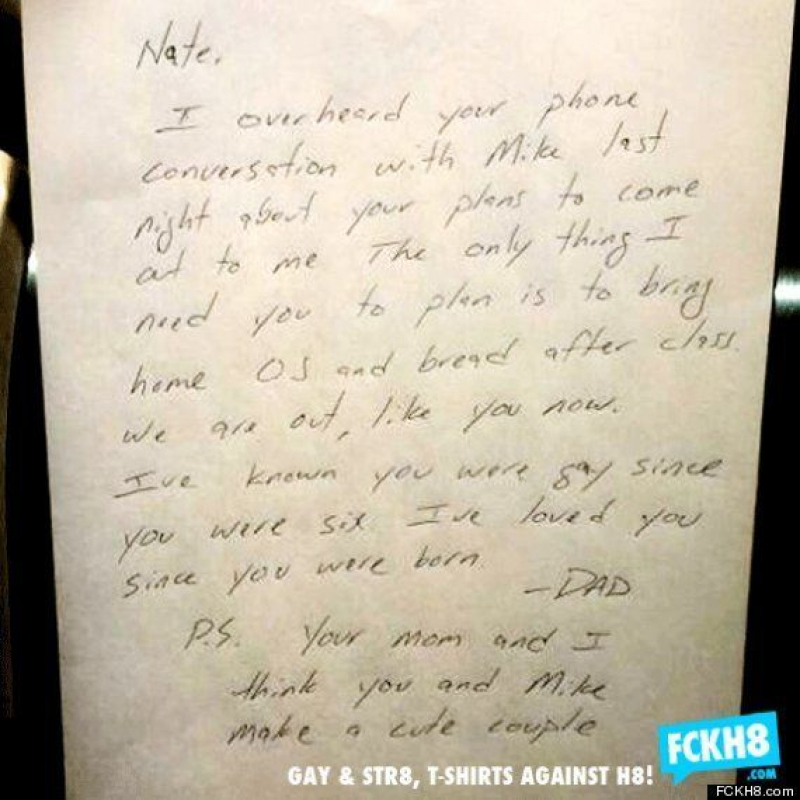 La mejor carta de un padre a su hijo gay se vuelve viral (FOTO)