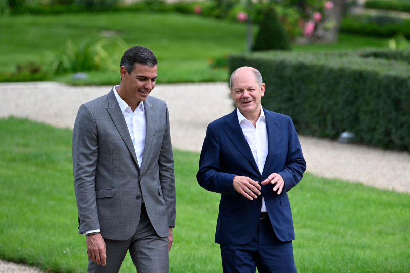 Pedro Sánchez y Olaf Scholz.