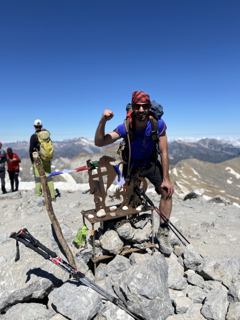 Arturo Carvajal, Celebrating Climbing A Peak