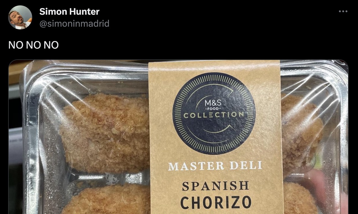 Las redes sociales no perdonan las croquetas de paella de chorizo