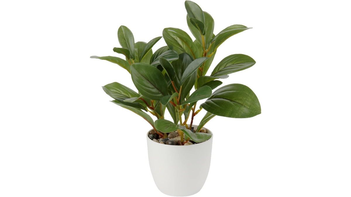 Pequeñas plantas falsas en maceta, plantas artificiales de plástico para interiores, decoración estética de eucalipto para estantes de oficina, sala de estar, baño, dormitorio (estilo verde, paquetes