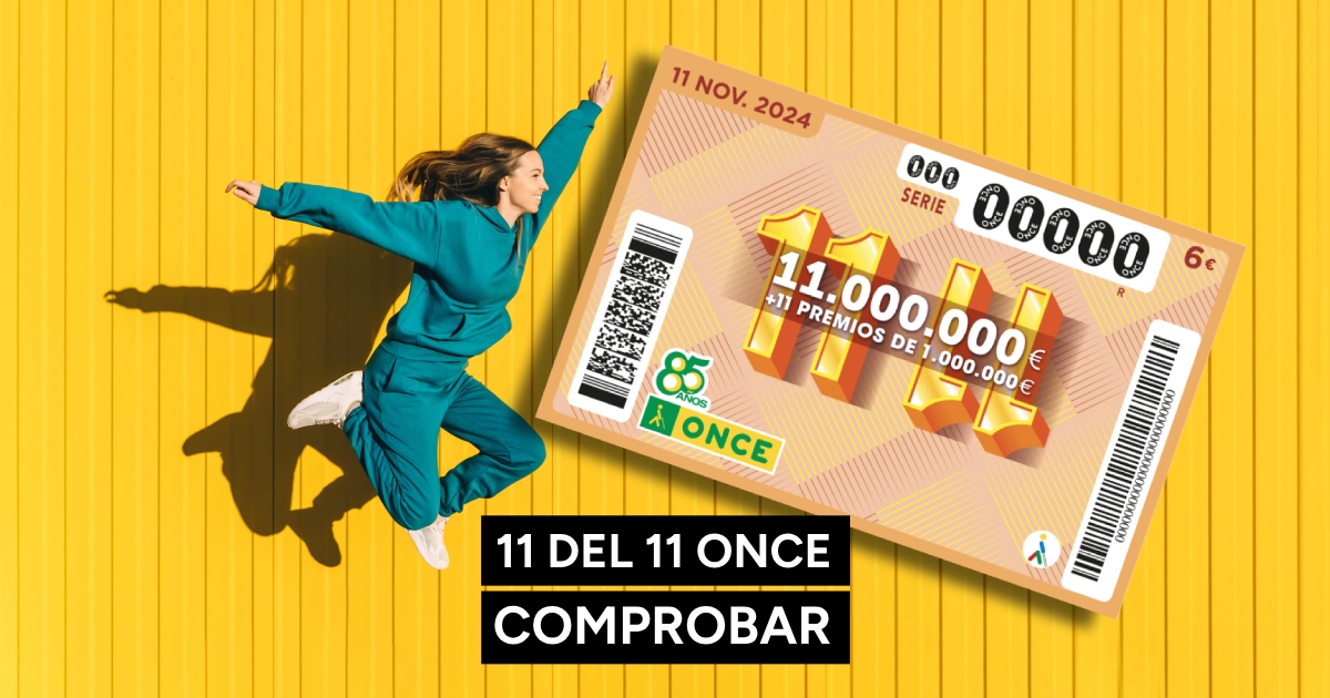Comprobar resultados del Sorteo 11/11 de la ONCE 2024 hoy: cupón
